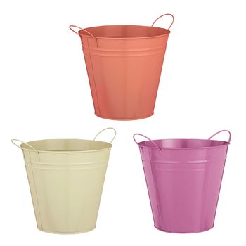 Joey pot rond lila zalm beige 3 assorti - h15xd16cm