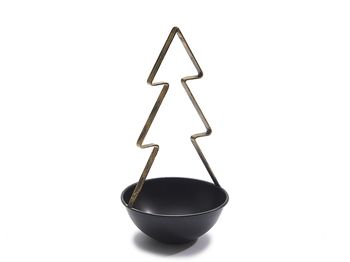 Metal bowl tree Ø12x26cm black/gold