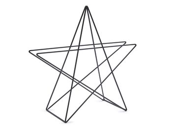 Metal 3D star 36x14x30cm black