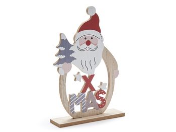 Wooden Santa open  18x27cm