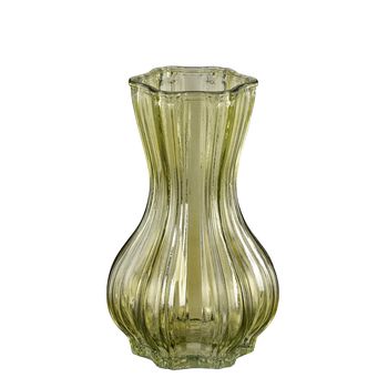 Vase l.grün - h20,5xd12,5cm - Glas