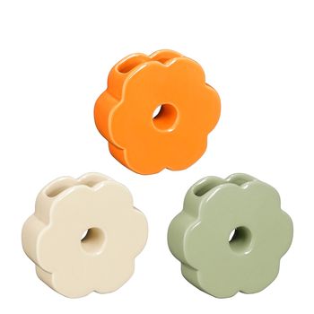 Decoratie bloem oranje l.groen l.geel 3 assorti - l10,5xb3,5xh10cm