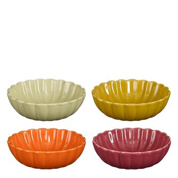 Corfu schaal oranje l.groen roze geel 4 assorti - h5xd14cm