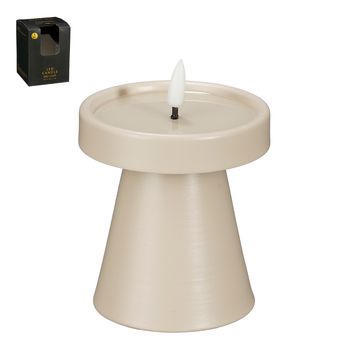 Olielamp led taupe battery operated en timer - h10xd9cm