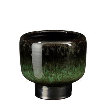 Lizz pot rond d.groen - h17,5xd18,5cm