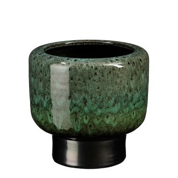 Lizz pot rond d.groen - h20xd21cm