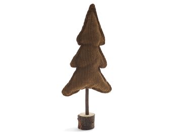 Fabric tree on stand 14x35cm light brown