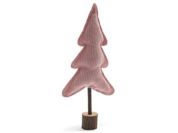 Fabric tree on stand 14x35cm pink