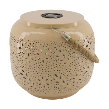 Lantern solar metal 28x28x25cm Taupe