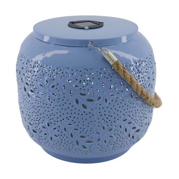 Lantern solar metal 28x28x25cm Blue