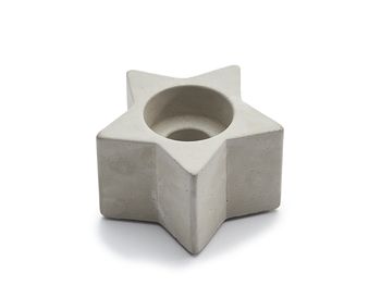 Cement t-light holder star Ø9cm