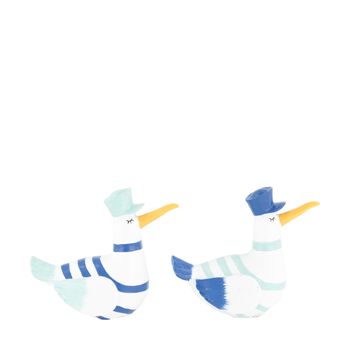 Figurine seagull polyresin 9.5x5.1x11cm Blue mixed