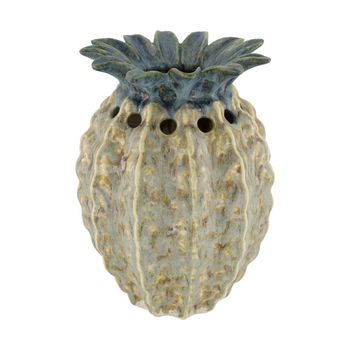 Vase Ananas Keramik 24x24x34cm Blau