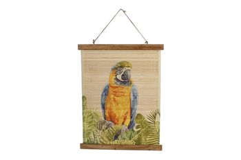 Wandkaart bamboe 'papegaai' 40x50cm