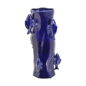 Vase ceramic 21x21x39.5cm Blue