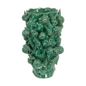 Vase ceramic 24x24x40.5cm Turqoise