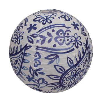 Lampion printing paper 40x40x40cm Blue/White