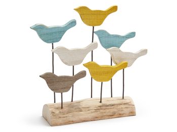 Vogels 'Summer' hout op blok 23cm