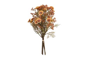 Kunst bloem "Bundle Cascadias" amber zijde 40cm