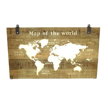 Wooden wall art 140x4.5x80cm White-wash