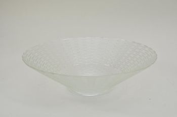 Glasschaal 'bowl' ribbel D30 H8cm