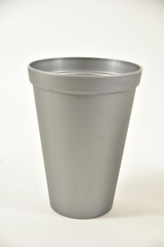 Verwenden Sie Vase Kunststoff grau 2 Liter Ø15x20cm