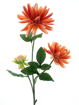 Dahlia spray New York orange 76cm