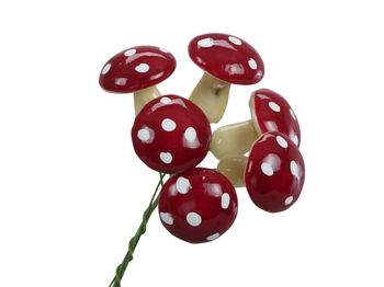 PET 108 mushrooms on wire red 30 mm