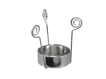 pc. tealight cup/hanging 6,5 cm silver 42 mm