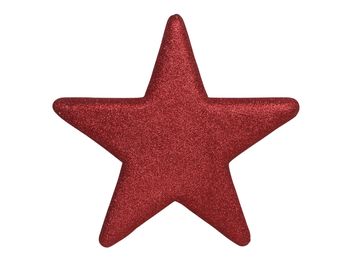 pb. Glitterstar red 25x25 cm