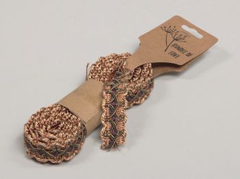 pc. ribbon on hanger light brown 200 cm