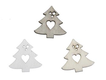 pb. 60 wooden trees 3 ass. natural/grey/white 3 cm
