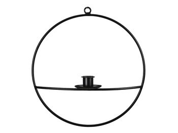 pc. 1 candle holder/hanging black Ø25 cm