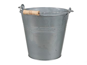 pc. 1 bucket w/handle 6lt. old zinc Ø23x22cm