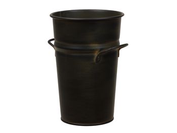 pc. 1 bucket w/ears black/yellow Ø13x21cm