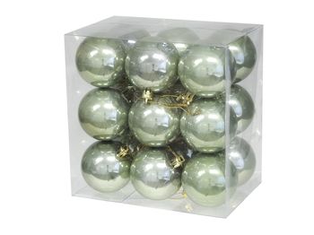 cb. 18 plastic balls green opal 58mm