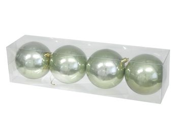 cb. 4 plastic balls green opal 95mm