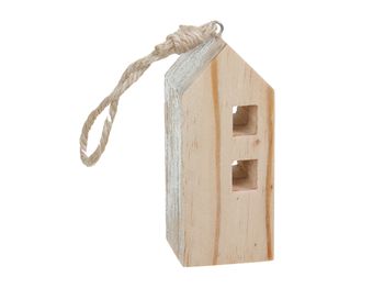 pb. 1 wooden house silver 5x5x12 cm