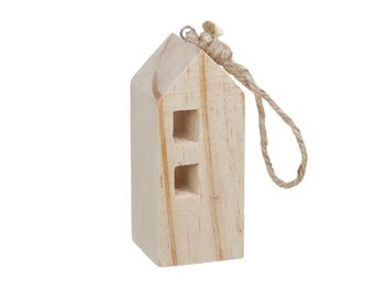 pb. 1 wooden house natural 5x5x12 cm