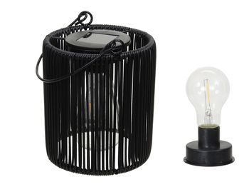 pc. 1 solar lantern black Ø 13.5x15.5 cm