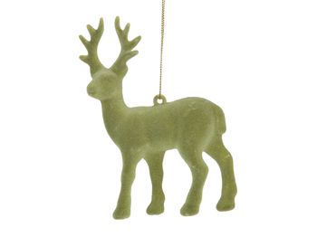 pb. 2 flock deer/hanging green 10x13 cm