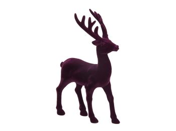 pb. 1 flock deer/standing d. Lilac 13.5x21 cm