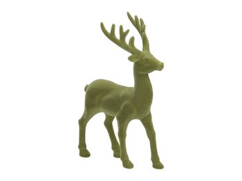 pb. 1 flock deer/standing green 13.5x21 cm