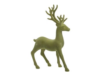 pb. 1 flock deer/standing green 22x35 cm