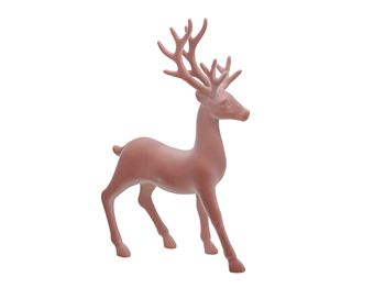 pb. 1 flock deer/standing pink 22x35 cm