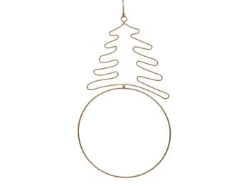 pc. 1 metal deco/hanger gold Ø 25x44.5 cm