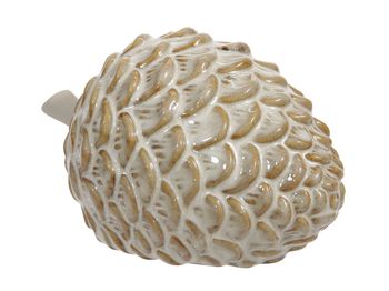 pc. 1 ceramic cone beige 15x10.5x9 cm