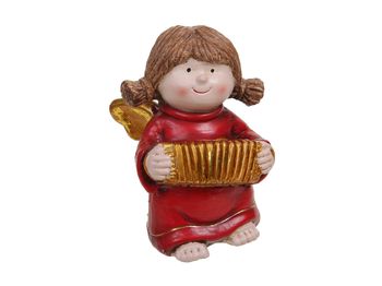 pc. 1 poly angel red 12 cm accordion