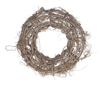 Root wreath raw 59x17cm White-wash