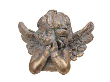 pc. 1 cement angel gold 13.5x10x10 cm